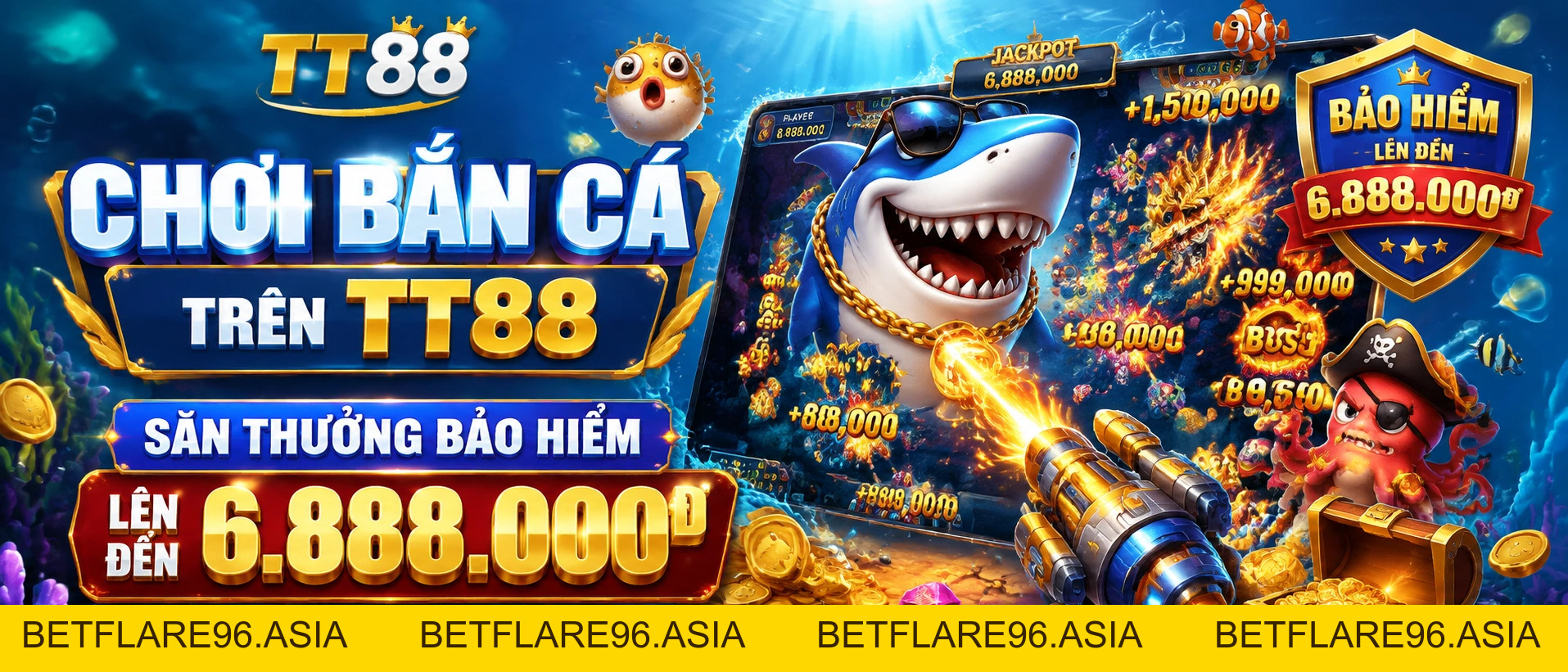 Bắn Cá TT88 | Lễ hội quà tặng, phòng chơi đa nhịp, ưu đãi cho tài khoản mới