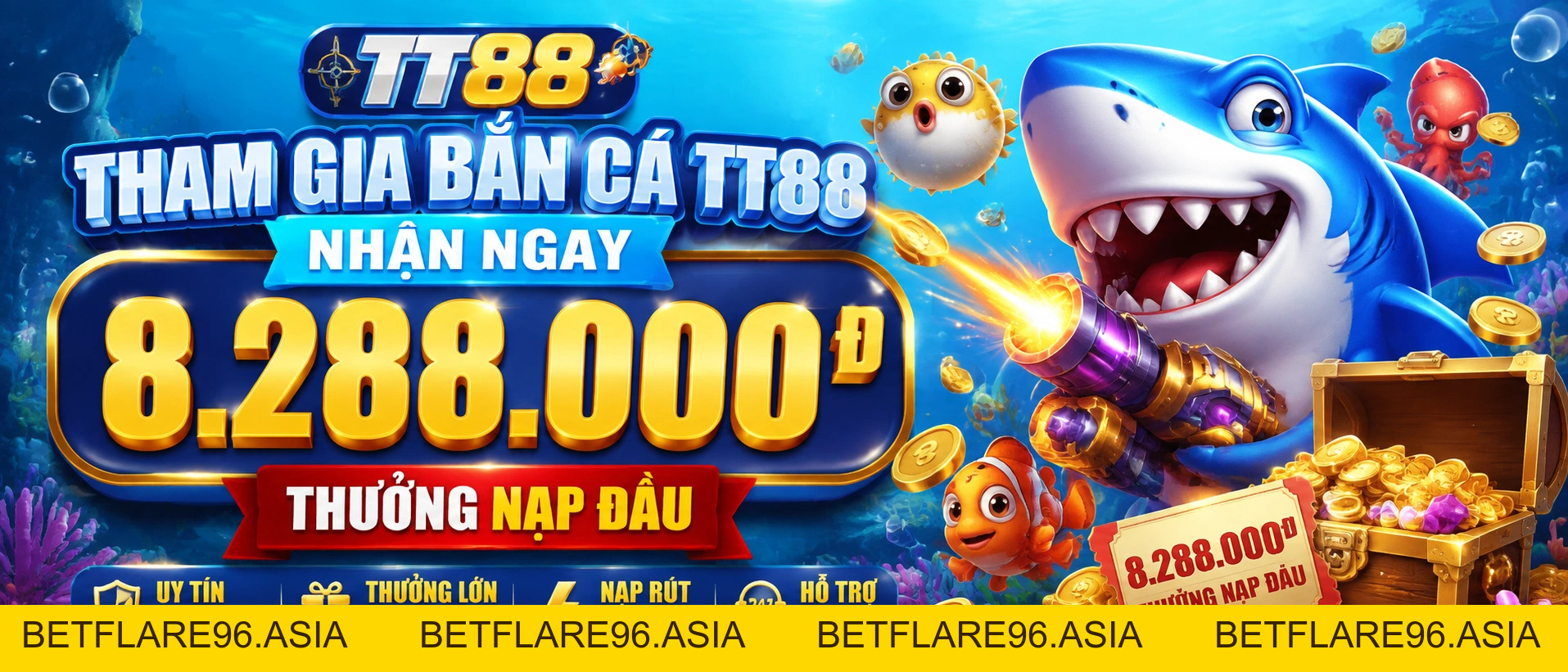 Bắn Cá TT88 | Lễ hội quà tặng, phòng chơi đa nhịp, ưu đãi cho tài khoản mới